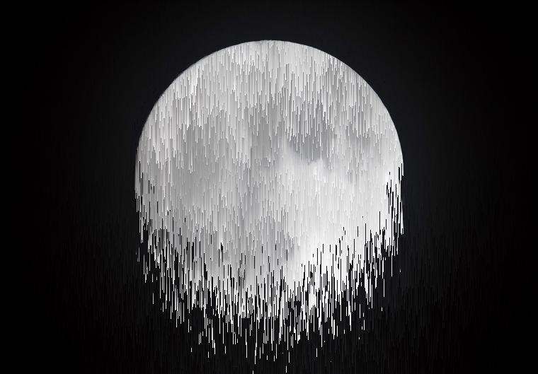 Full moon pixel sorting manipulation