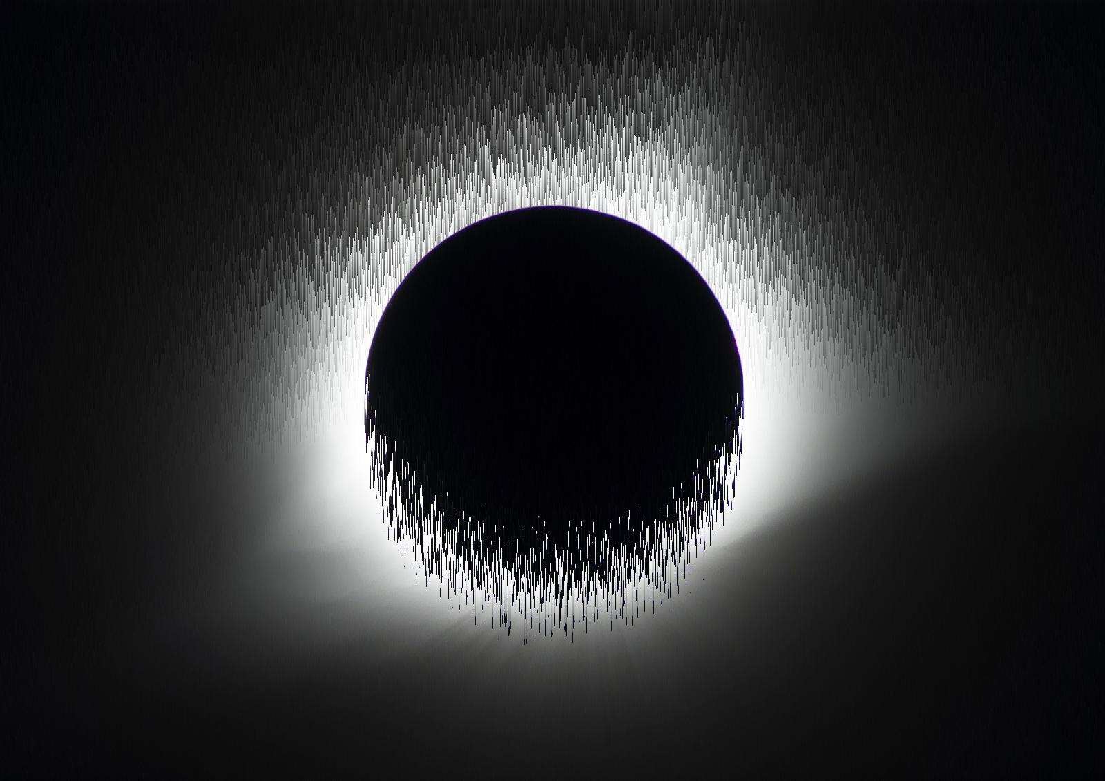 Solor eclipse pixel sorting manipulation
