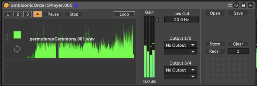 first order ambisonic player in maxforlive
