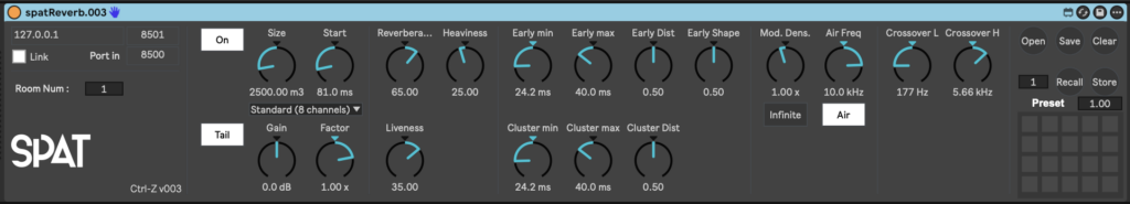 spat 4 live - reverb patch