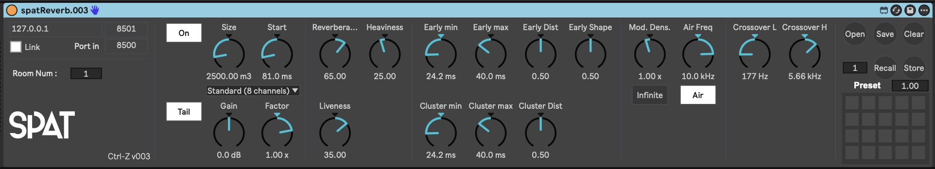 spat 4 live - reverb patch